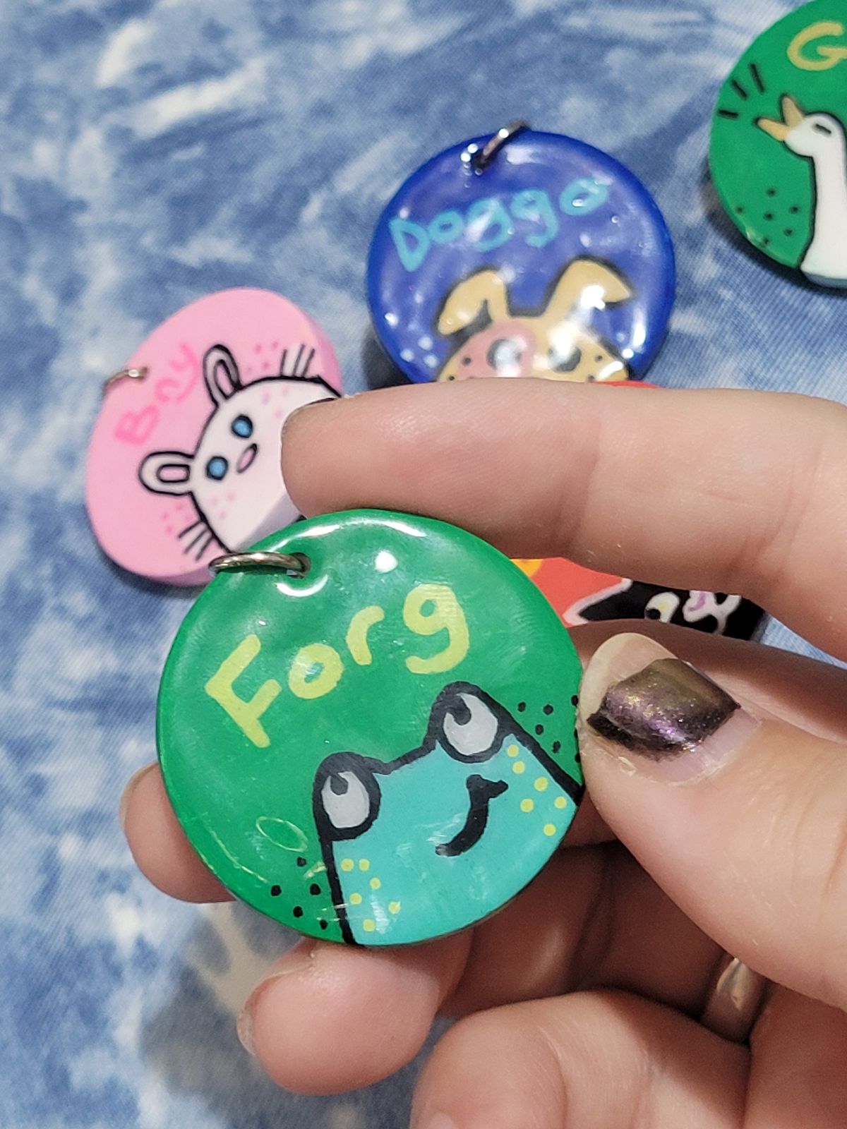 Forg Cute frog badge with 'Forg' written above.